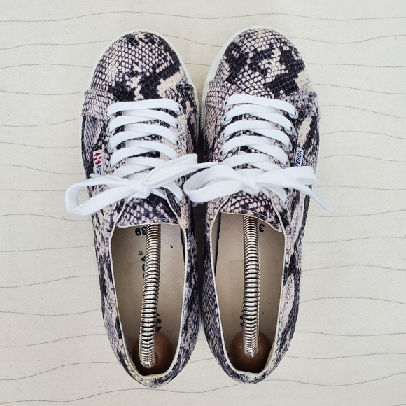 Superga Womens 2790 Snake Print Platform Sneakers Shoes S00GB00 Size 8 - Picture 6 of 11